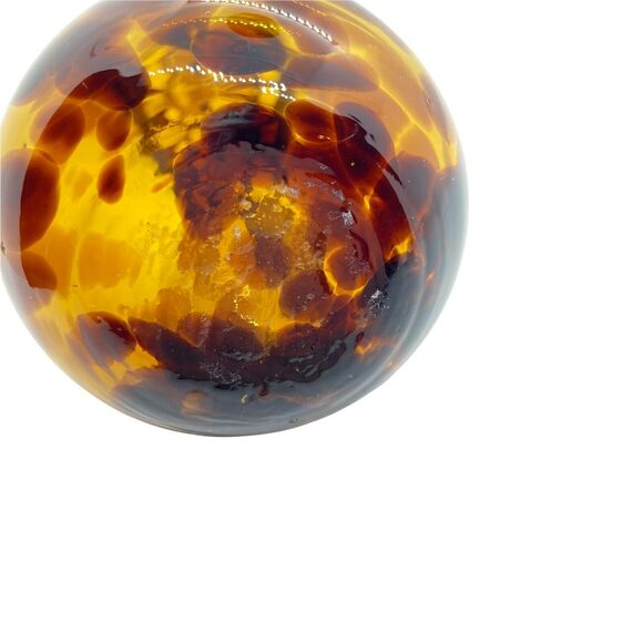 Art Glass Pear Fruit Vintage Brown Yellow Hand Blown Decorative Dark Academia - Picture 7 of 15